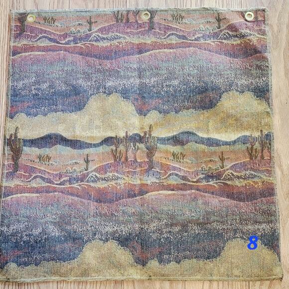 VTG 27x27 Tapestry Fabric Sample LaCrosse Furniture Co Southwest Desert Landscap - Picture 1 of 3